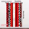 Set Of 2 Curtain Print Red Zebra Leopard Without Rod Outdoor Decorations Ldeal Bedroom Living Room For Great Made Polyester Machine Washable