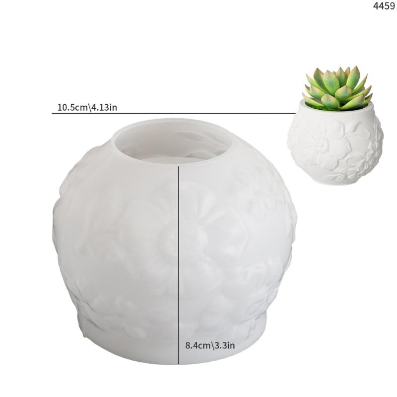 Pratici Vasi da Fiori a Vite Stampo Robusto in Silicone Materiali Artigianali in Gesso Cemento per Giardino e Decorazione Interna