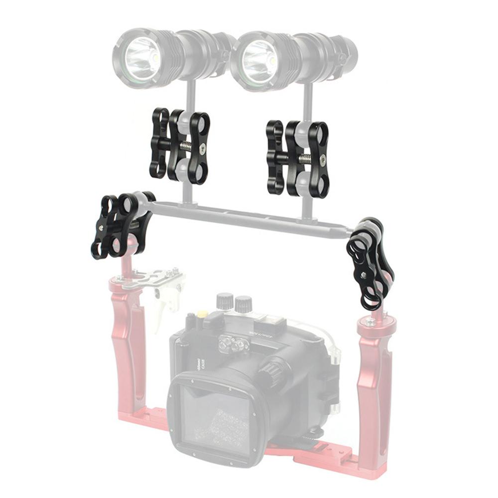1 Inch Ball Clamp Aluminum Alloy for Underwater Light Arm Tray Scuba Diving Photography Camera Mounting