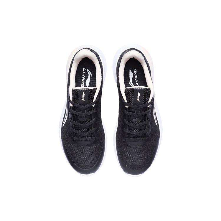 Li-Ning Breathable Durable Low-Top Running Shoes Women Sneakers Black White ARHR142-1