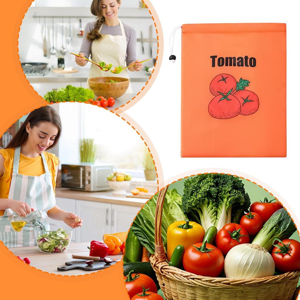 Produce Bags For Fridge Vegetable Bags Containers Freezable Sealing Pocket Pouch Protector For Grocery Travel Snack Meal Banana