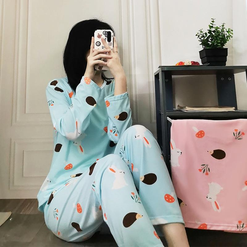 Women's Autumn/Winter Pajama Set: Cute, Girlish Long-Sleeve, Loose, Casual Homewear