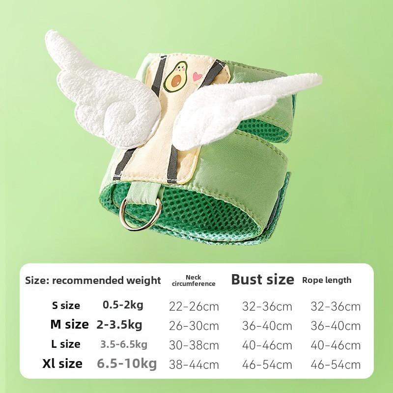 Katze Engelsflügel Out Weste Leine Spaziergang Katze Seil Spaziergang Hund Seil Welpe Brustgurt Haustierbedarf