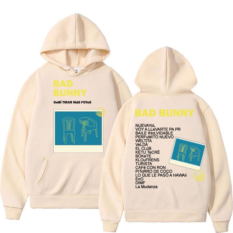 Bad Bunny Debi Tirar Mas Fotos Album Tour Hoodies Men Women Fashion Sweatshirts Fleece Oversized Casual Sportwear