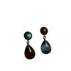 Retro Maillard Contrast Color Water Drop Earrings Light Luxurious High-end Simple Earrings