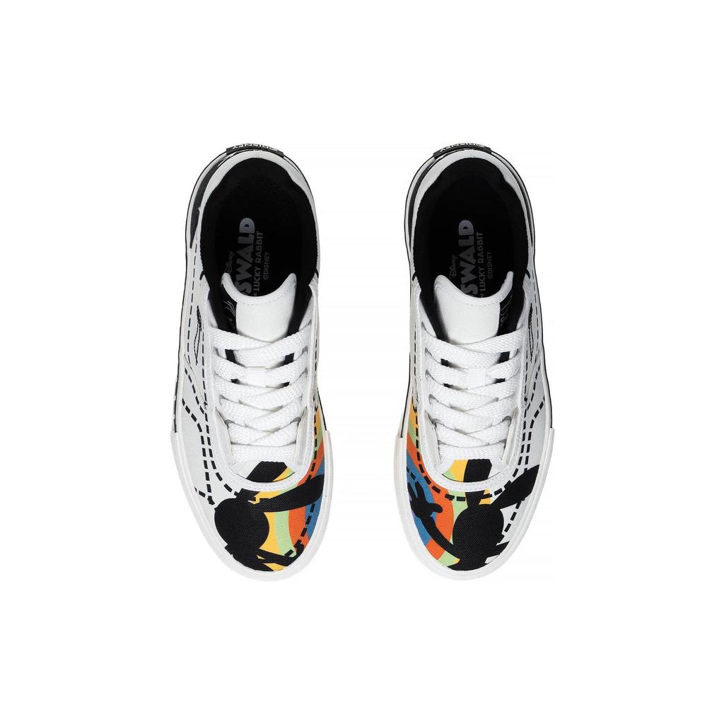 OSWALD x Li Ning 50/50 Slip Resistant Abrasion Resistant Low top Skateboard Shoes Women's White Black AECT012-2