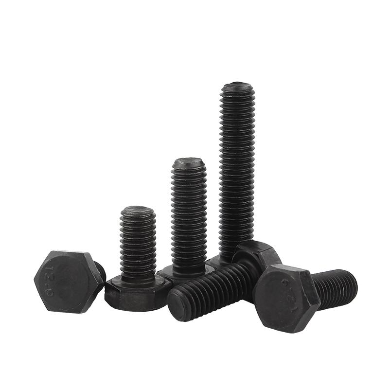 1PCS M10 M12 M14 M16 Black Grade 12.9 High Strength Alloy Steel Full/Half Teeth External Hexagon Outside Hex Head Cap Screw Blot