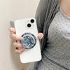 Luxury Shinny Shell for Magsafe Magnetic Phone Grip Bracket Stand Holder Finger Ring Seashell Pattern Case Cover Back Support