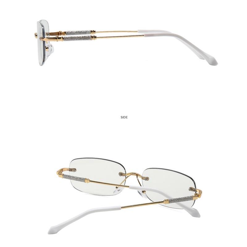 Women's sunglasses - unisex fashion rimless metal photochromic sunglasses