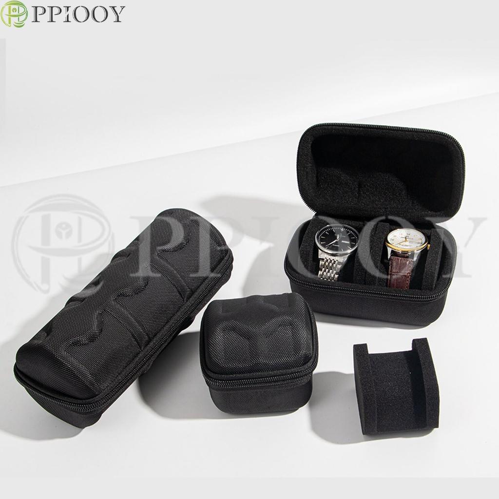 PPIOOY Watch Storage Case for Travel, Hard Cover Protection, with Custom Sponge Pillow, Compatible with Small and Large Watches, Diver's Watches,
