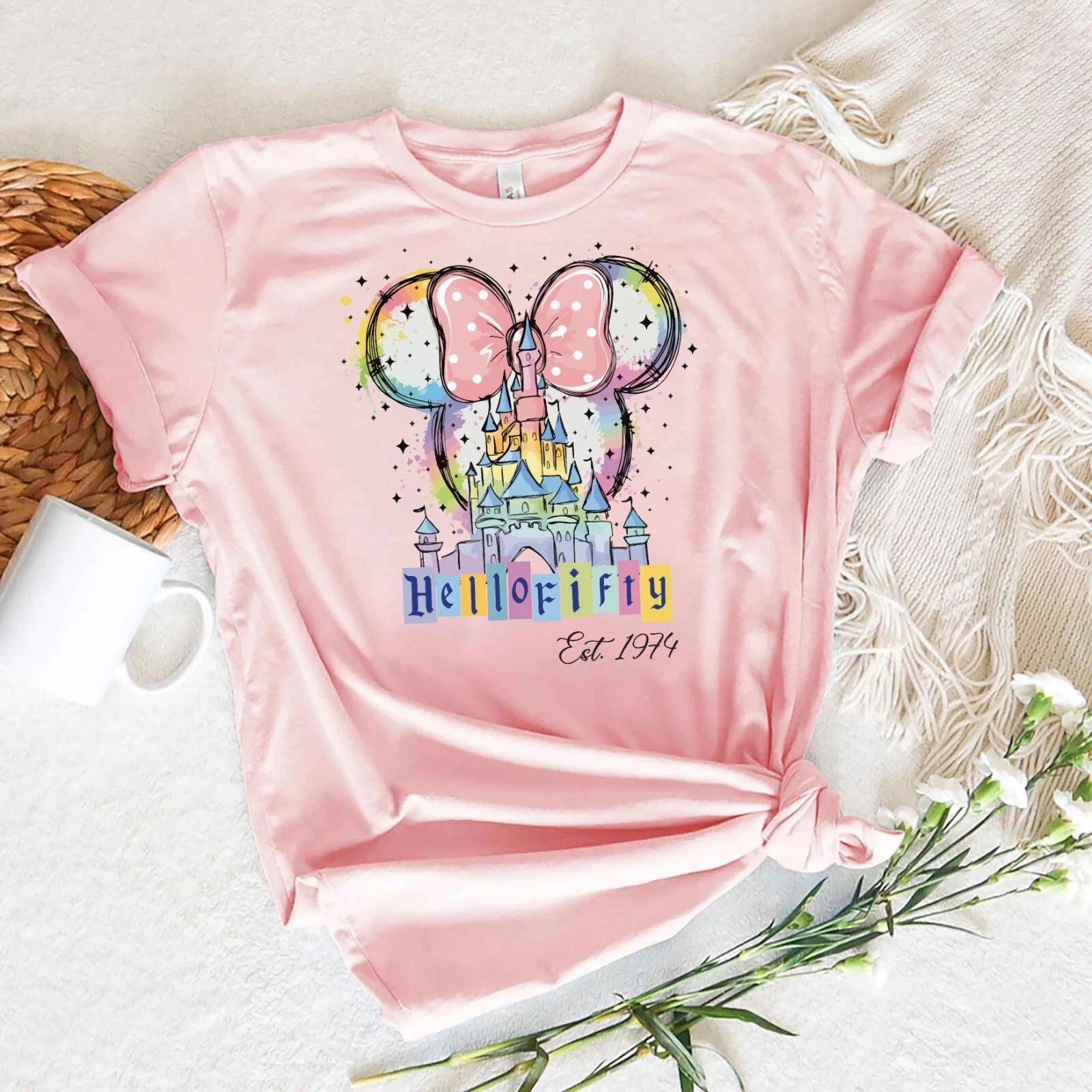 Men Women vacation tour 2024 T-shirt, hello Fifty Est 1974 Shirt, hello 50 disn M