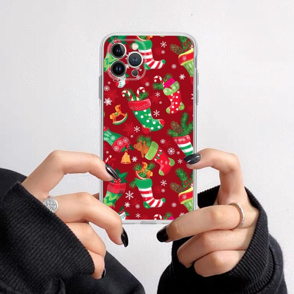 Merry Chrismas Phone Case for iPhone 16 15 8 7 6 6S Plus X SE XR XS 14 11 12 13 Mini Pro Max Mobile Case