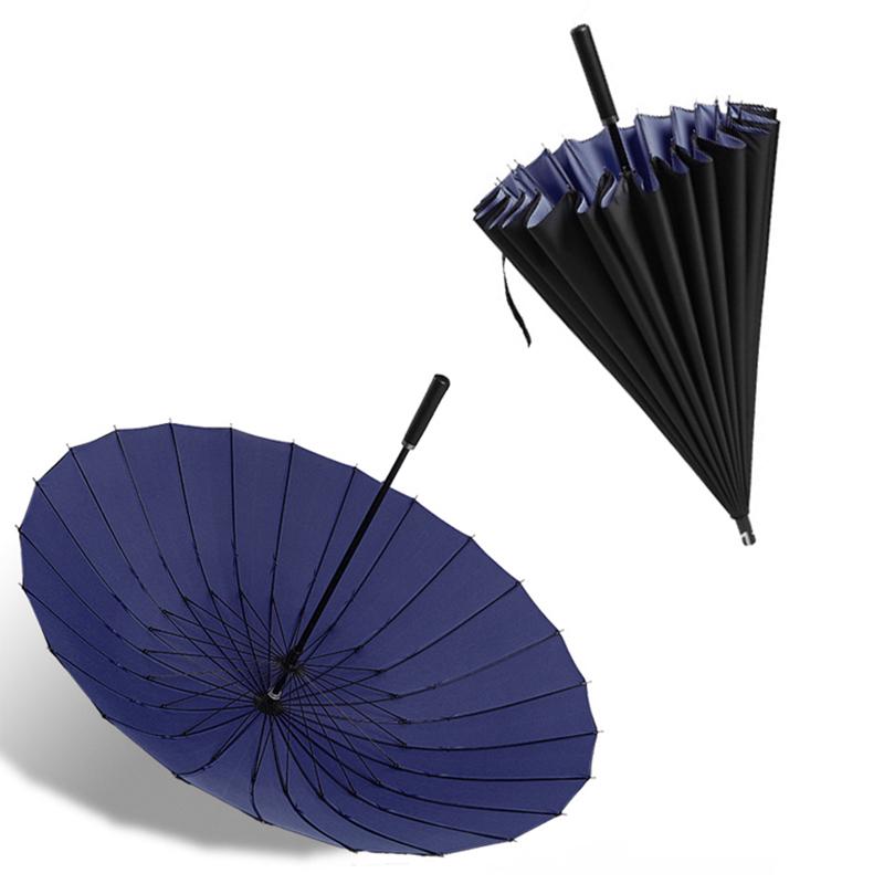 

Large Double Umbrella Rain Women Men Quality 24K Strong Windproof Glassfiber Frame Long Handle Golf Big Umbrella Corporation
