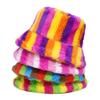 Winter Warm Fur Bucket Caps Women Men Outdoor Keep Warm Fluffy Panama Female Thickened Rabbit Hair Windproof Fisherman Caps