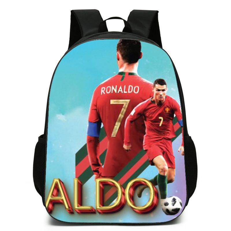 Football Messi Anime Cartoon Character Student Backpack For Kids Schooling