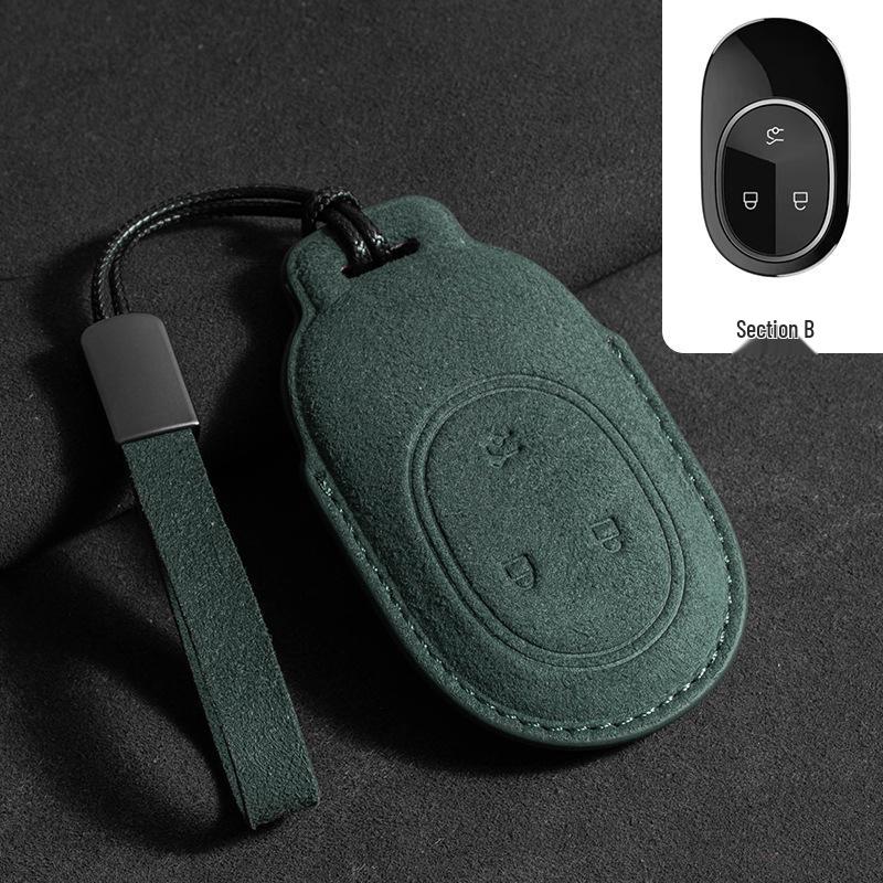 Suede Key Case with Buckle for NIO Models: ET5, ES6, EC6, ES7, ET7, ES8