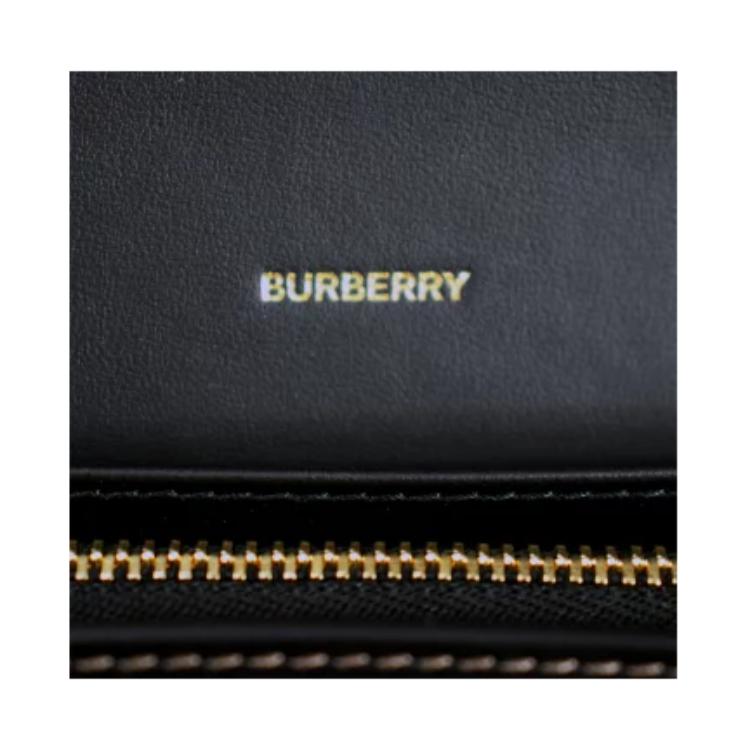 Burberry Halton Logo Leather And Canvas Wallet Women Wallet Multicolor 80840311