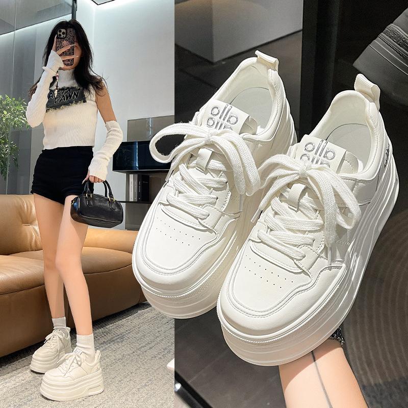 

Маленькие белые туфли женские 2025 весна и лето новые популярные универсальные в этом году популярные на толстой подошве сетчатые повседневные на скрытой платформе 40 серебряный