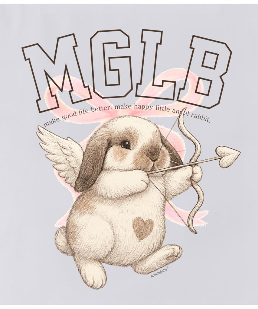 MATCHGLOBE Angel Rabbit Oversized Tee (White)