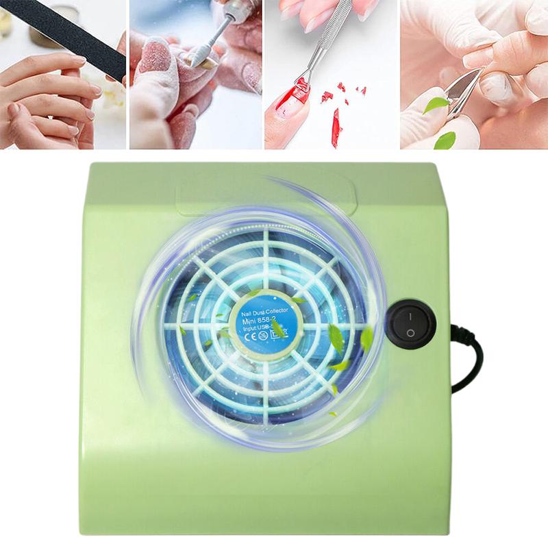 Mini Usb Nail Dust Collector Portable Nail Dust Extractor Nail Vacuum Cleaner Fan Filter Nail Art Manicure Tool Strong Power