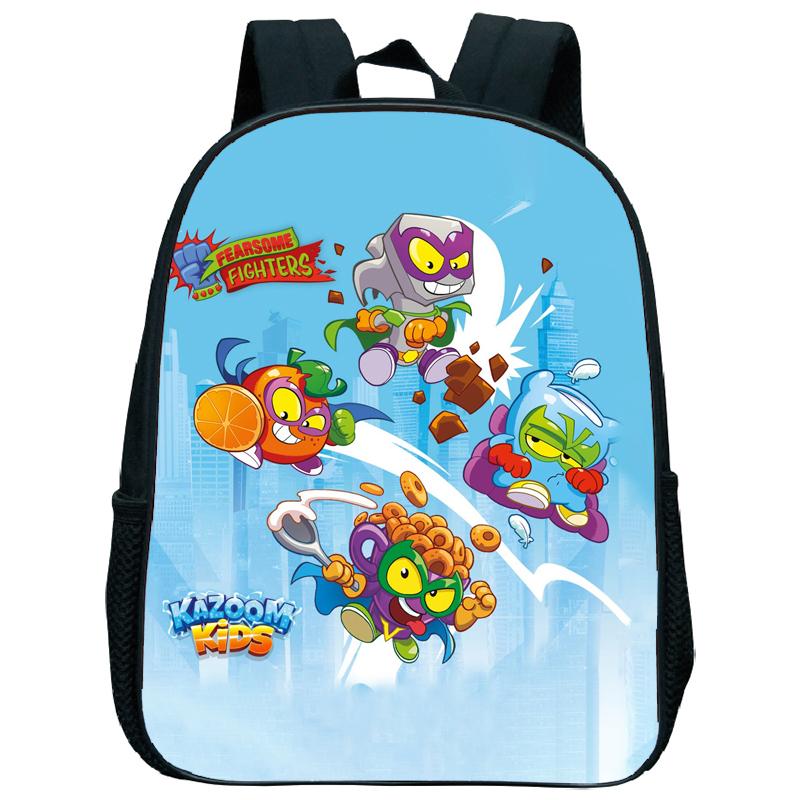 Superzings Kazoom Kids Backpack Children Kindergarten Schoolbag Super Zings 3-5 Years Old Boys Girls Cute Nursery Kids Bag
