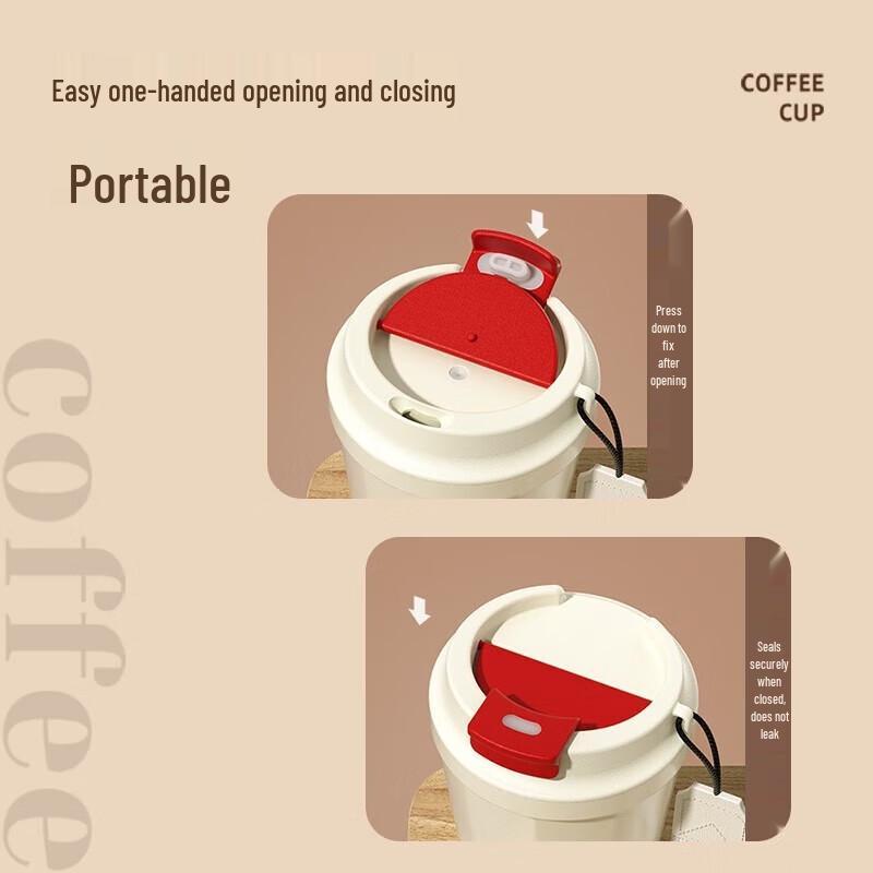TOMIC Ceramic Lined Insulated Coffee Mug