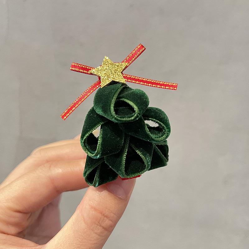 2023 Christmas Tree Hair Clips for Girls - Festive Bangs & Side Hair Accessories for Children
