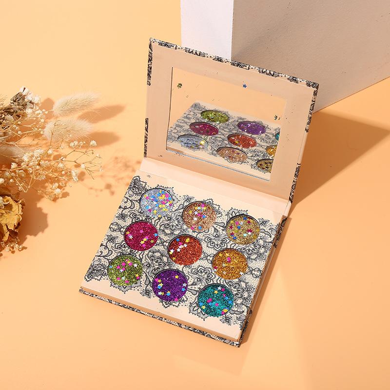 

Палитра теней для век Diamond Sequin из 9 цветов, матовая водостойкая перламутровая палетка теней для век Pink Diamond