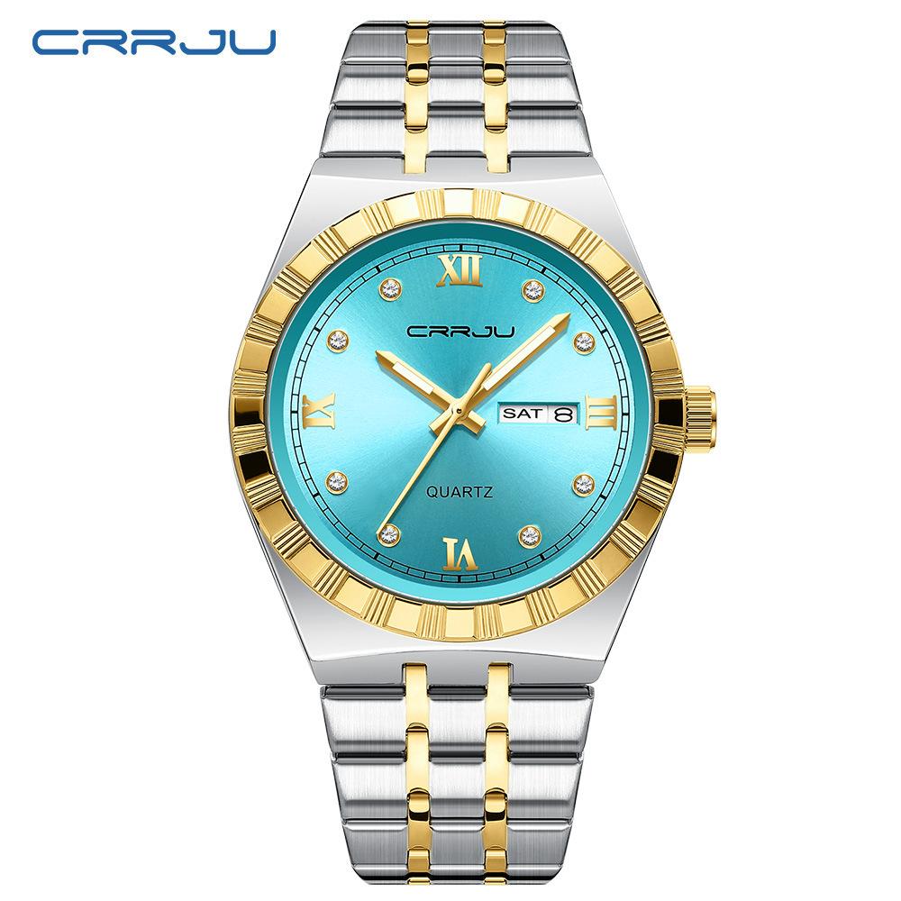 Man Watch Quartz Watch Luxury Waterproof Luminous Date Week Stainless Steel Mens Watch Male Relógios Masculino Reloj Hombre