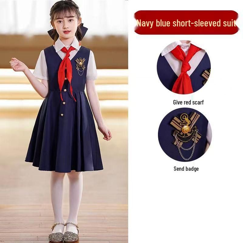 Children's Red Patriotic Costume for School Choirs and Performance - Boys & Girls Tuxedo