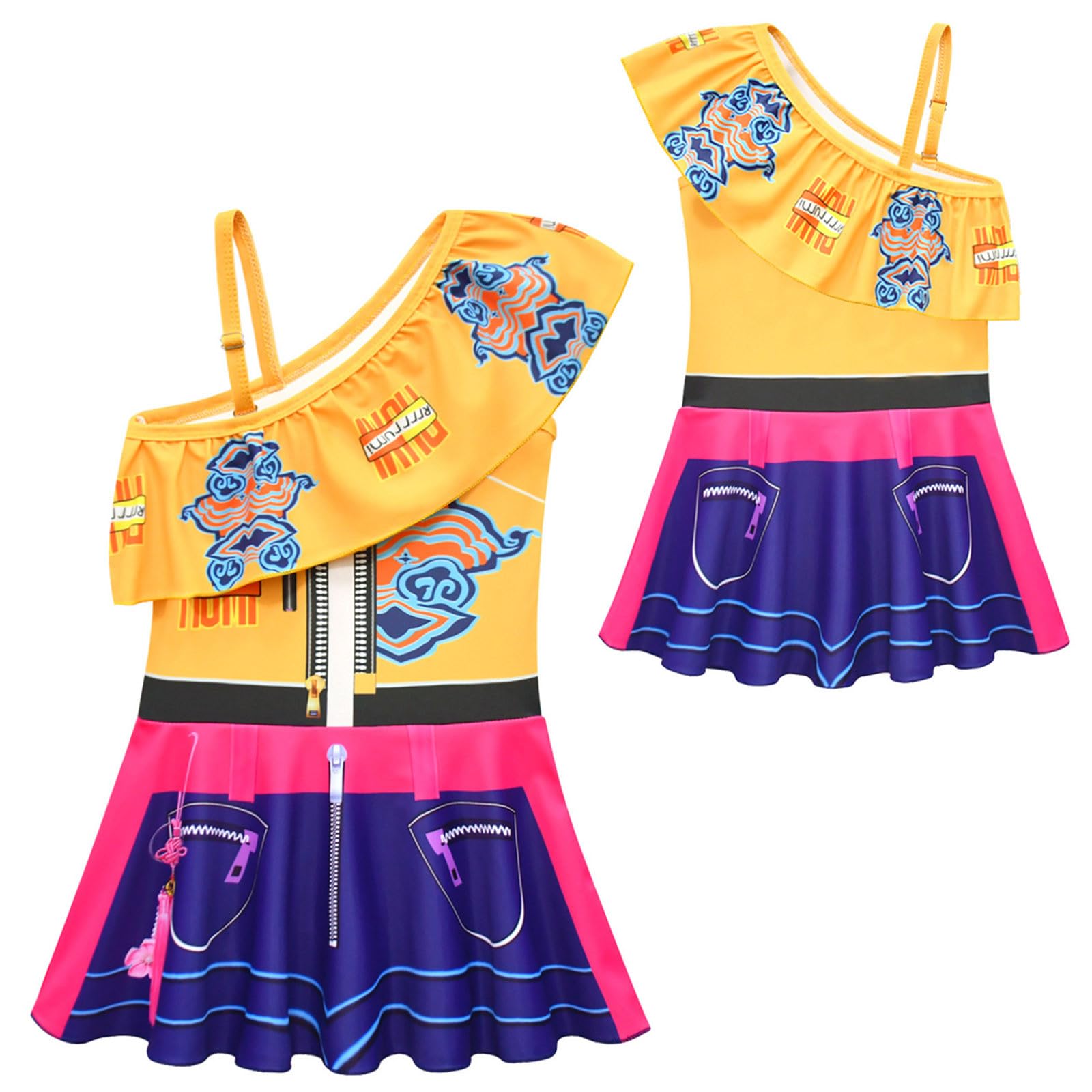 Children s Fashionable Casual One-piece Swimming Suit 150 жёлтый