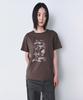 INSILENCE WOMEN Vintage Sketch T-Shirt Brown