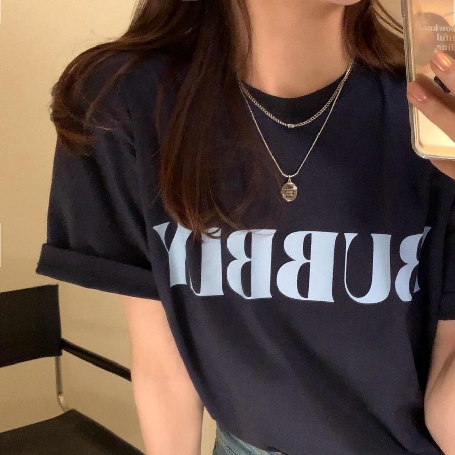 Korean Version of Letter Tag Double Stacked Long Necklace Niche Design Personalized Neck Chain Collarbone Chain