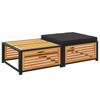 VidaXL Garden Table with Stool Solid Acacia Wood, Outdoor Coffee Table, Patio Table, Wooden Table, Table 367643