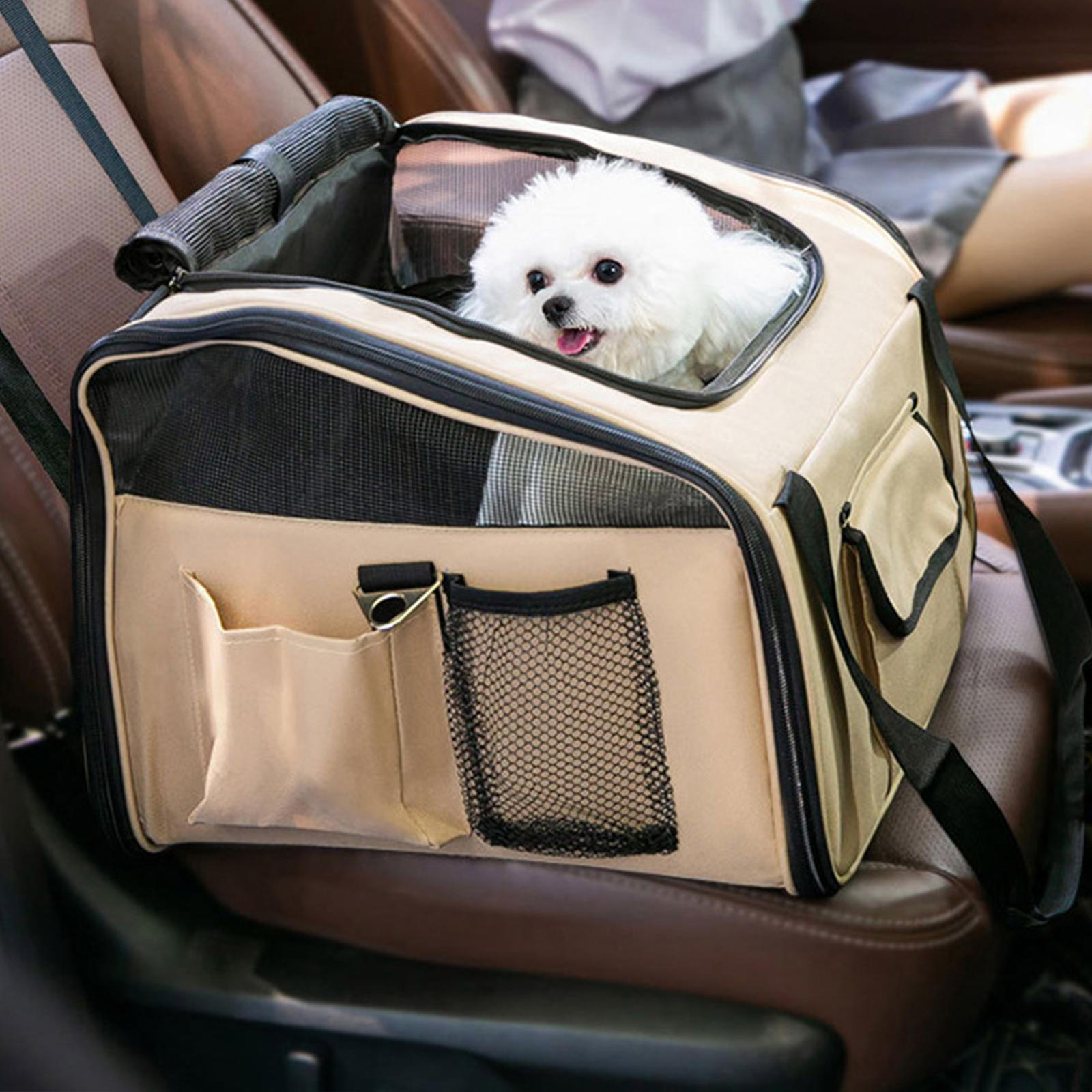 

Dog Car Seats Accessories Breathable Mesh Wear Resistant with Shoulder Strap Supplies Folding Gifts хакі