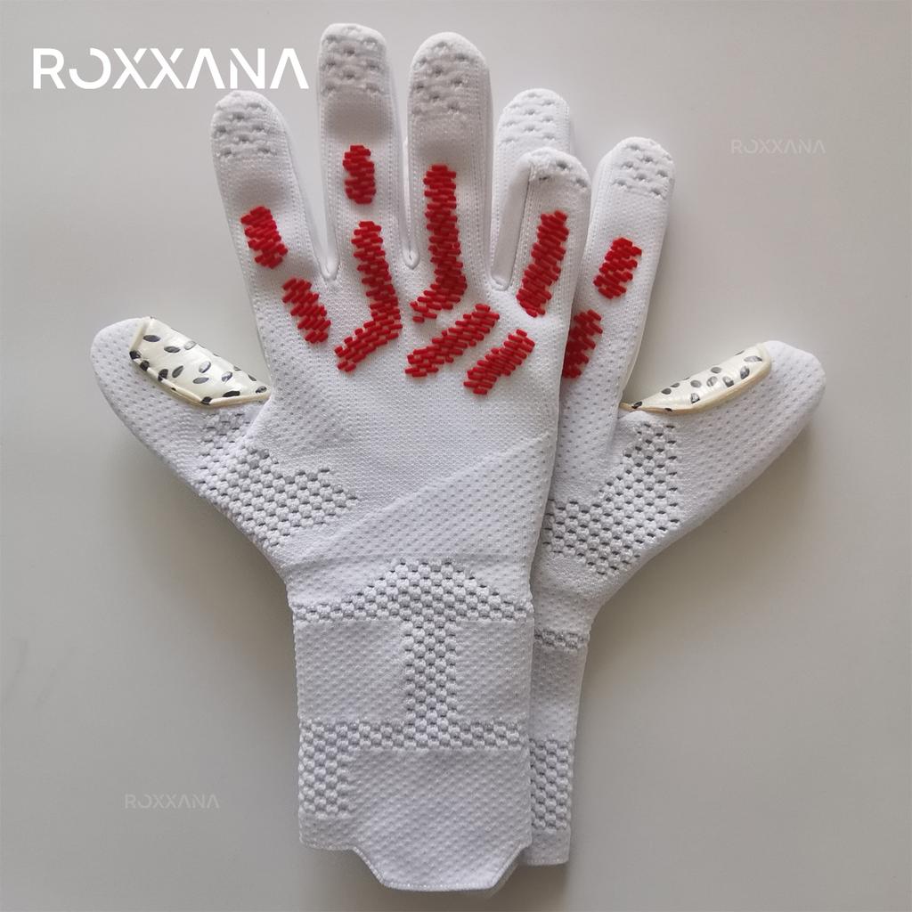 ROXXANA Fußball Torwarthandschuhe Fußball Latex Verdickt Erwachsene Torwart Fußball Sport Training Spiel Fußballhandschuhe