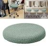 Washable Round Seat Covers Stretchable Fabric Fit Most Swivels Bar Stools Oil Proof for Home Dining Restaurant Hotel