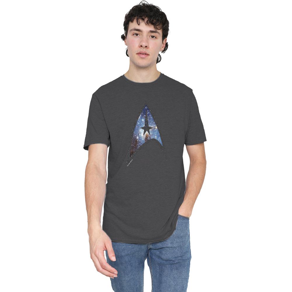 Star Trek Unisex Adult Galactic Shield T-Shirt