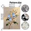 Elegant Blue Bell Flower Framed Pearl Painting Kit DIY 3D Sparkling Bead Canvas Art Relaxing Handmade Craft Creative Gift for Women Home Decor