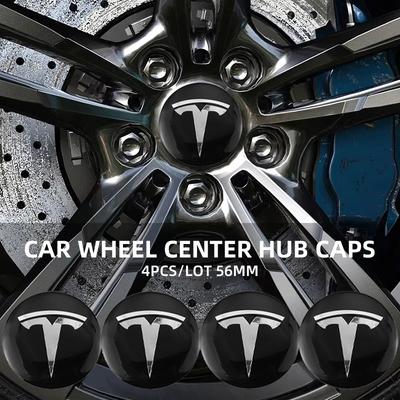 4Pcs Car Emblem Wheel Hub Center Cap Sticker Rim Badge Cover For Model 3 Y S X Cybertruck Juguete Roadster Coil Bonina
