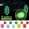 New Luminous Car Tire Valve Caps Wheel Tyre Rim Stem Covers Dustproof Waterproof for Auto Motorcycle Bicycle Glow In The Dark