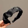 New Fashion Headbands women headwear wide Bezel Satin Hair hoop Pleated Hairbands Solid Color Silky Hair Bands Hair accessories