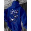 Felpa con Cappuccio Fiore di Ciliegio Uomo Hip Hop Sportiva Casual Streetwear Stampa Albero di Sakura Giapponese Felpa Oversize Pullover Top