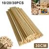 10/20/30Pcs Wood Sticks, Square Wooden Dowels, Hardwood Unfinished Wooden Strips For Diy Molding Crafts Projects Making