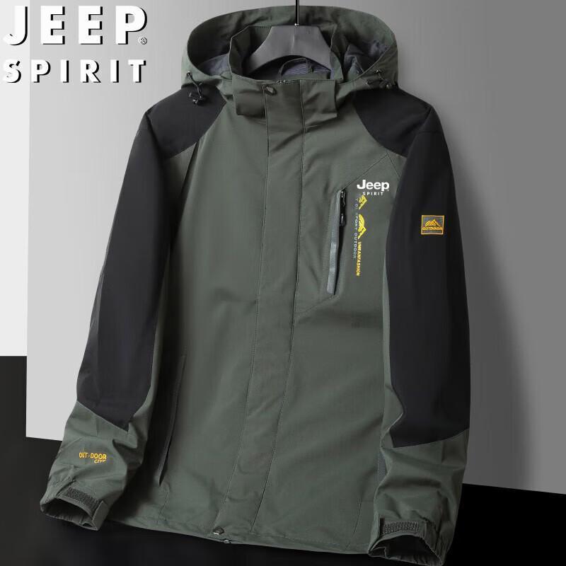 

JEEP SPIRIT Men s Waterproof Fleece-Lined Casual Jacket 4XL