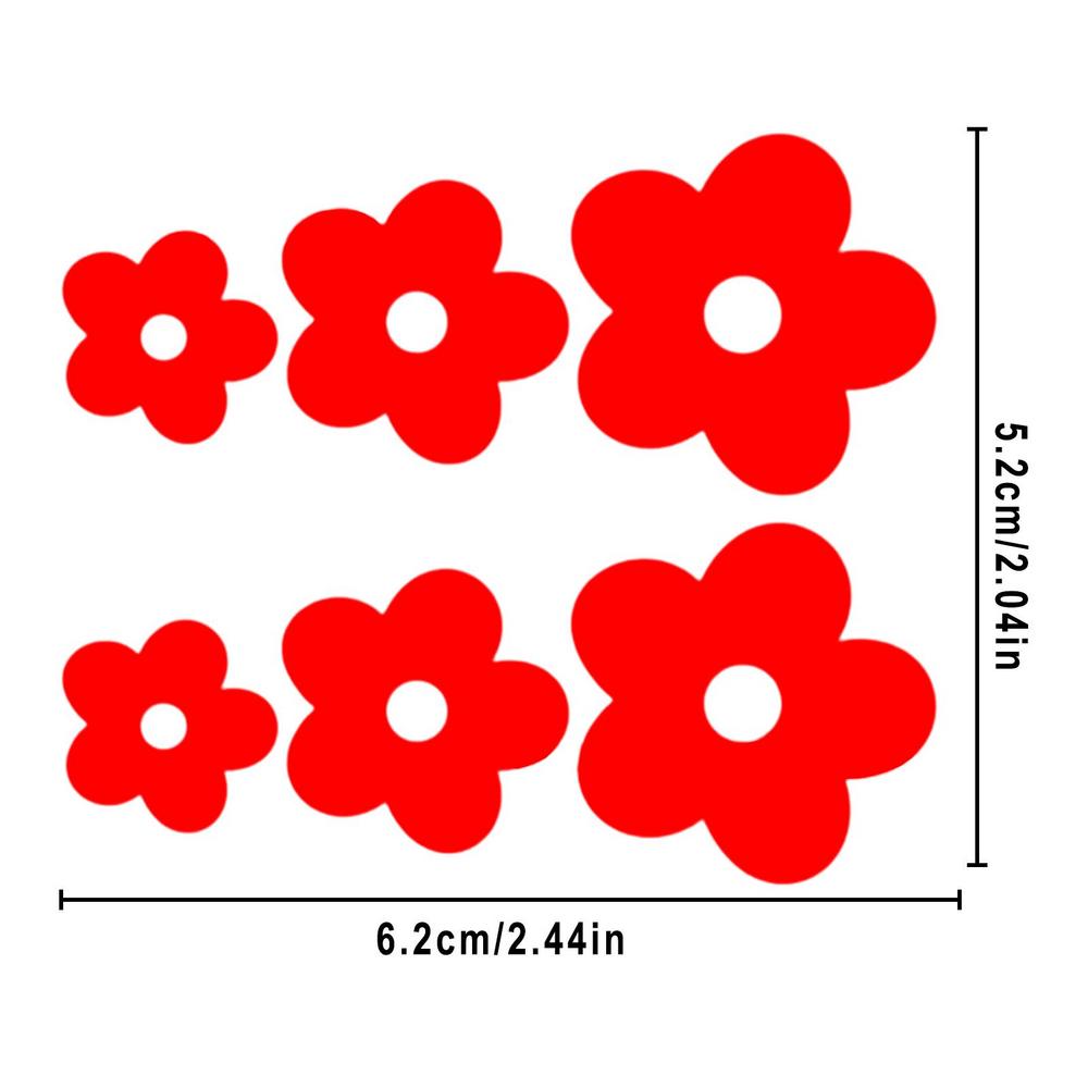 Flower Sticker Flower PET Car Stickers Self-Adhesive Water Proof Anti-UV Flower Stickers Decorations For Bumper Laptop