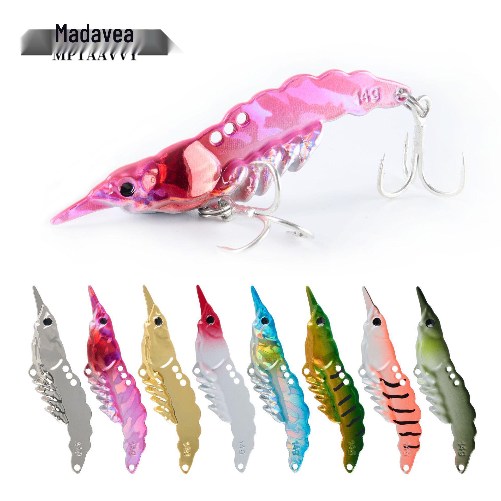 

Green Shrimp VIB Bionic Spinner Lure – Artificial Metal Vibration Bait for Casting. 5g