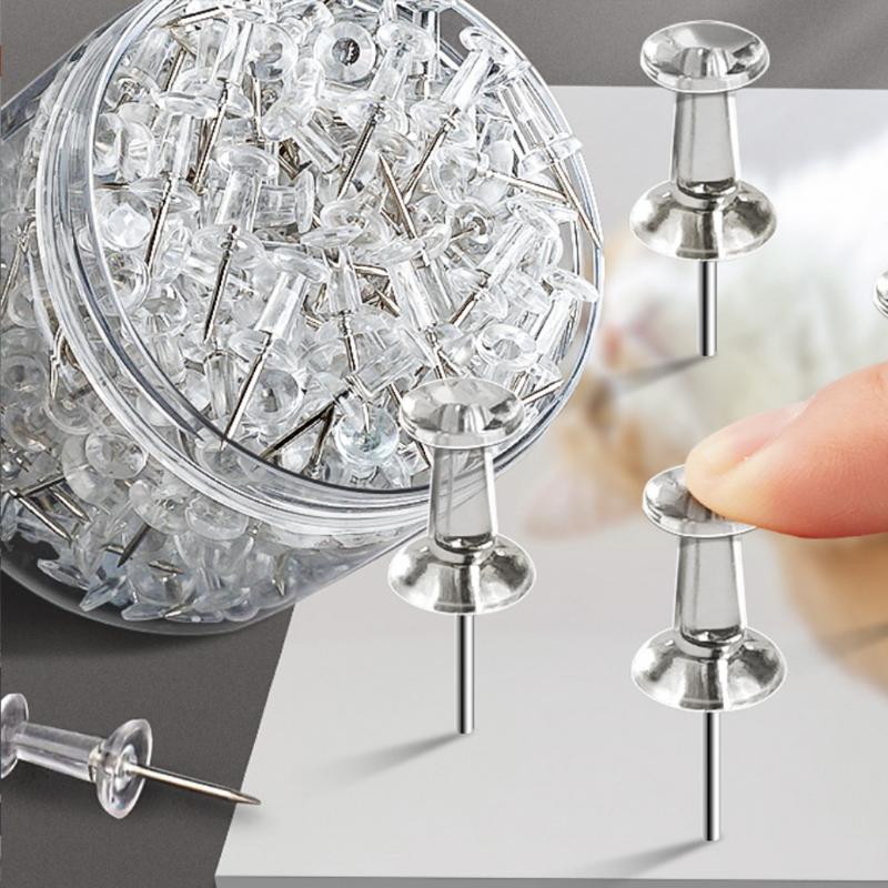 100 szt./pudełko Różne Szpilki do Tablicy Wielokolorowe Plastikowe Szpilki do Wciskania Tablica Korkowa Biuro Szkoła Artykuły Biurowe