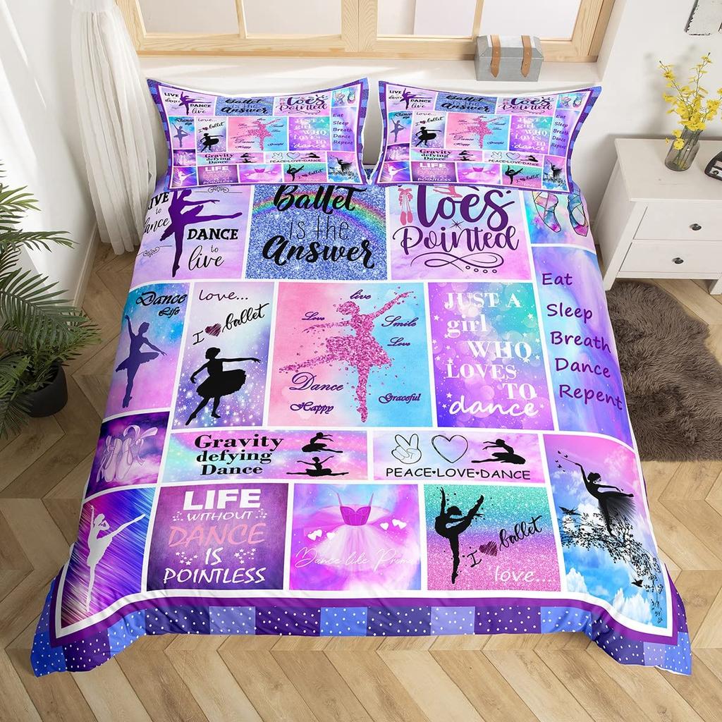 Steppdecke Gymnastik Für Kinder Jugendliche Mädchen Queen Leicht S Sport-Thema Bettwäsche-Sets Schlafzimmer-Dekoration Ohne Steppdecke