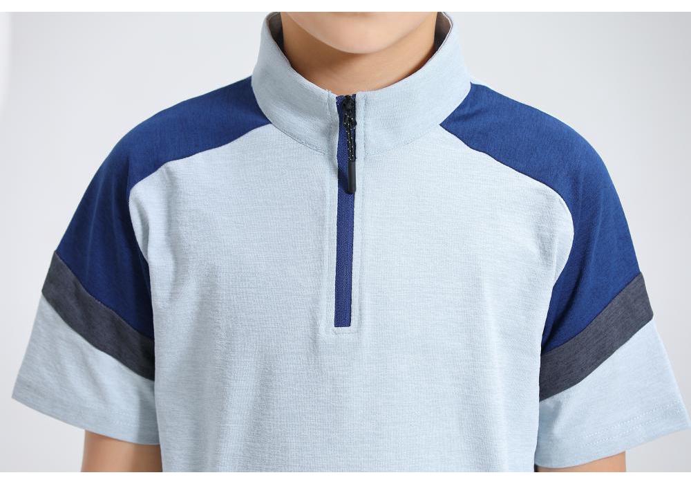 Adult & Children's Quick Dry Half-Zip Sports T-shirt for Table Tennis, Badminton & Fitness